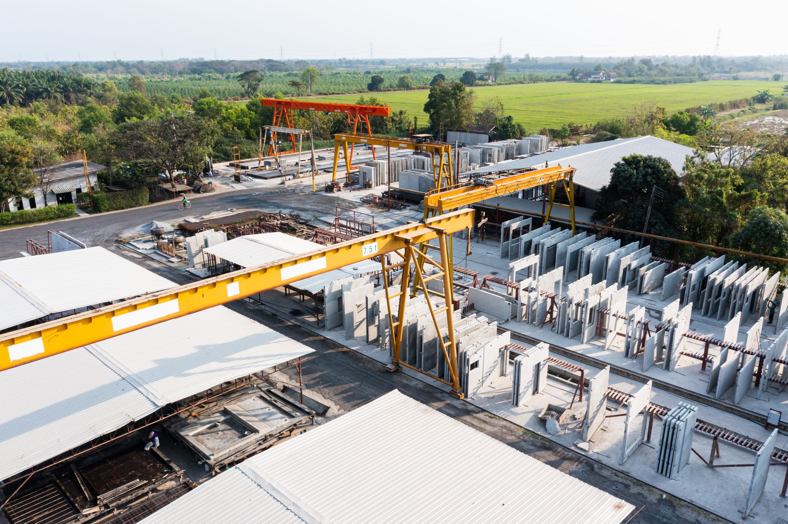Precast concrete delivery minimizing site clutter for better safety